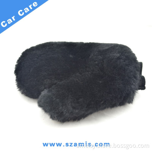 China Genuine Sheepskin Car Washing Cleaning Long Thick Wool Glove